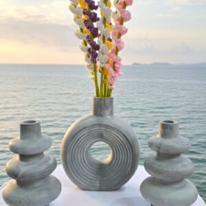 Donut Vase Set With Beautiful Crochet Flower
