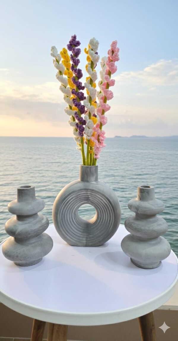 Donut Vase Set With Beautiful Crochet Flower