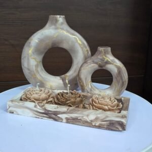 Donut Vase Set With Candle Plater