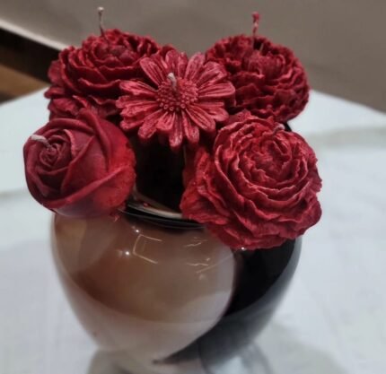 Maroon Candle Bouquet